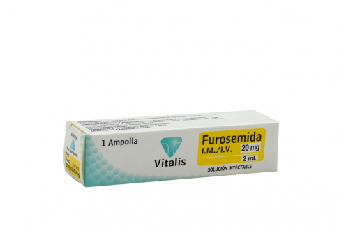 FurOSEMIDA 20 Mg / 2 mL Caja Con 1 Ampolla Rx