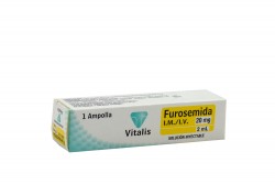Furosemida 20 Mg / 2 mL Caja Con 1 Ampolla Rx