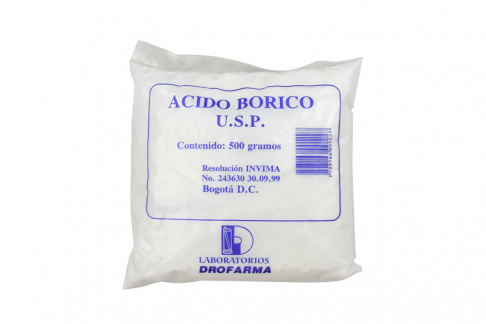 Ácido Bórico Bolsa Con 500 g – Antiséptico