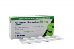 Paroxetina 20 mg Sandoz Caja Con 10 Tabletas Rx