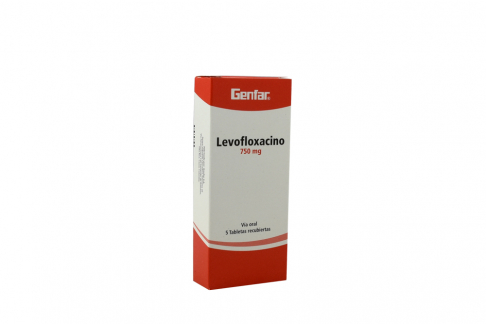 LevoFLOXACINO Caja Con 750 Mg Con 5 Tabletas Recubiertas Rx Rx2