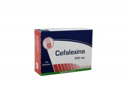Cefalexina 500 mg Caja Con 24 Cápsulas . Rx2