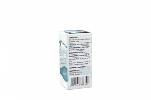 Tramadol Frasco Solución Para Uso Oral 100 mg / mL Rx