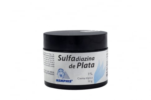 Sulfadiazina De Plata 1 % Crema Caja Con Tubo Con 30 g Rx Rx2