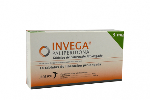 Invega 3 mg Caja Con 14 Tabletas De Liberación Prolongada Rx Rx1 Rx4