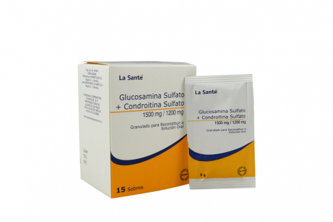 Glucosamina Sulfato + Condroitina Sulfato 1500 / 1200 mg Caja Con 15 Sobres Rx