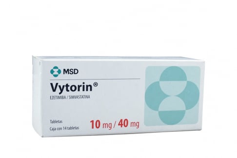 Vytorin 10 / 40 mg Caja Con 14 Tabletas Rx Rx1