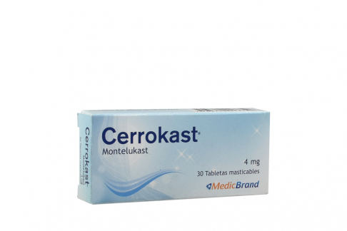 Cerrokast 4 mg Caja Con 30 Tabletas Masticables Rx Rx1 Rx4