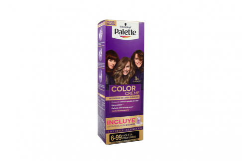 Tinte Palette Color Creme 6-99 Violeta Profundo Caja Con 1 Kit