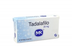 Tadalafilo MK 20 mg Caja Con 4 Tabletas Rx