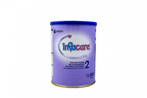 Infacare 2 Fórmula Láctea En Polvo Con Hierro Para Lactantes De 6 A 12 Meses Tarro Con 400 g