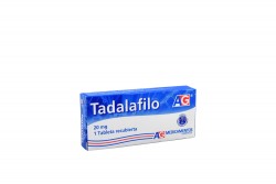 Tadalafilo 20 mg Caja Con 1 Tableta Recubierta Rx.