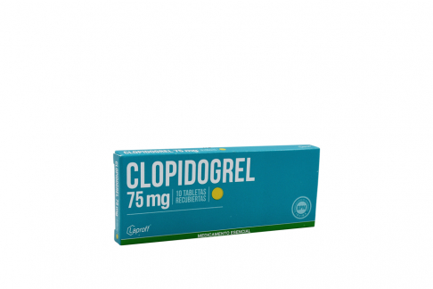 Clopidogrel 75 mg Caja Con 10 Tabletas Recubiertas Rx Rx1 Rx4
