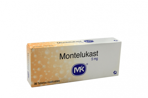 Montelukast 5 mg MK Caja Con 30 Tabletas Masticables Rx Rx1