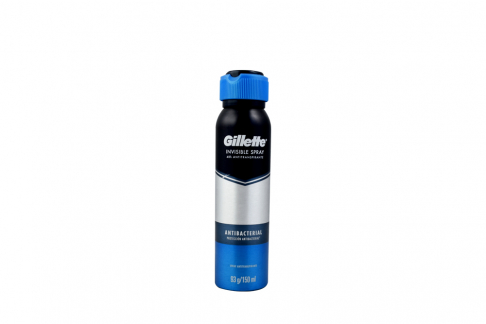 Desodorante Gillette Invisible Antibacterial Aerosol Con 150 mL