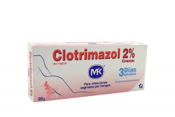 Clotrimazol MK 2% Crema Vaginal Caja Con Tubo Con 20 g