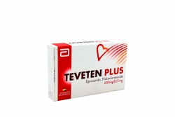Teveten Plus 600 / 12,5 mg Caja Con 28 Tabletas Recubiertas Rx Rx4