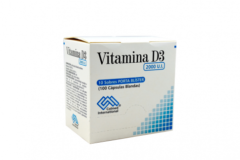 Vitamina D3 2000 Ui Caja Con 100 Cápsulas Blandas