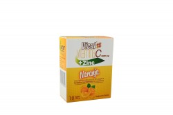 Vical Vitamina C + Zinc 1000 mg Caja Con 10 Sobres – Sabor Naranja