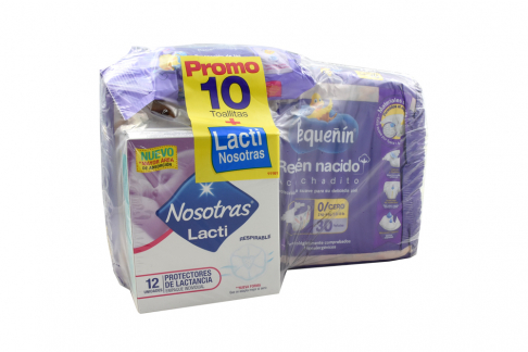 Oferta Pañales Pequeñín Recién Nacido + Toallas + Protector De Lactancia Empaque Con 30 Unidades