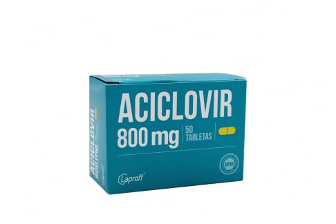 Aciclovir 800 Mg Caja Con 50 Tabletas Rx