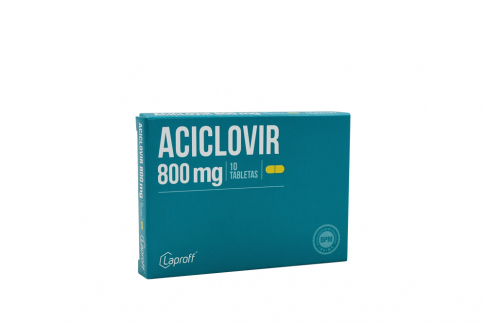 Aciclovir 800 Mg Caja Con 10 Tabletas Rx