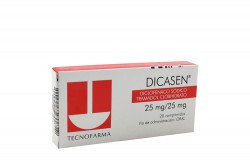 Dicasen 25 / 25 mg Caja Con 20 Comprimidos Rx