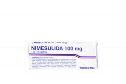 Nimesulida 100 mg Caja Con 10 Tabletas Rx.
