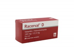 Racorval D 160 / 12.5 mg Caja Con 28 Comprimidos Recubiertos Rx Rx4