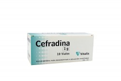 Cefradina Polvo Estéril Inyectable 1g Caja Con 10 Viales Rx Rx2