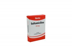 Sultamicilina 375 mg Caja Con 10 Tabletas Rx