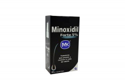 Minoxidil Forte 5% MK Solución Tópica Caja Con Frasco Con 60 mL