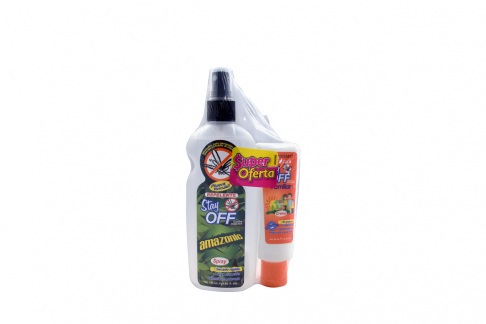 Repelente Stay Off Amazonic Spray Con 120 mL + Tubo Con Crema Con 60 mL