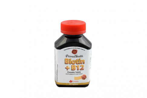 Biotin + B12 Chewable Frasco Con 60 Tabletas