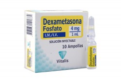 Dexametasona Vitalis 4 mg / mL Caja Con 10 Ampollas Rx