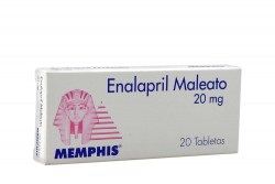 Enalapril Maleato 20 mg Caja Con 20 Tabletas Rx