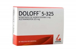 Doloff 5 / 325 mg Caja Con 30 Tabletas Recubiertas Rx