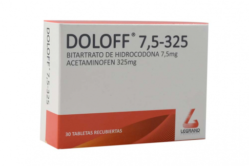 Doloff® 7,5 / 325 mg Caja Con 30 Tabletas Recubiertas RX