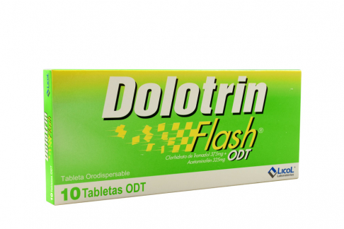 Dolotrin Flash 325+37,5 Mg Caja Con 10 Tabletas Orodispersable Rx