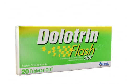 Dolotrin Flash 325+37,5 Mg Caja Con 20 Tabletas Orodispersable Rx
