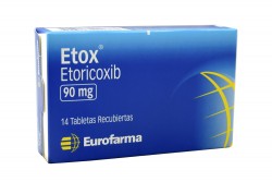 Etox 90 Mg Caja Con 14 Tabletas Recubiertas Rx