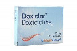 Doxiclor Doxiciclina 100 mg Caja Con 10 Cápsulas Rx2