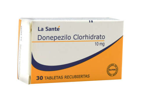 Donepezilo Clorhidrato 10 mg Caja Con 30 Tabletas Recubiertas Rx1 Rx4
