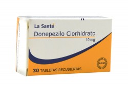 Donepezilo Clorhidrato 10 mg Caja Con 30 Tabletas Recubiertas Rx4
