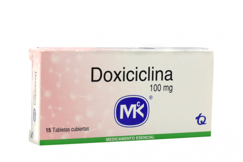 Doxiciclina 100 mg Caja Con 15 Tabletas Recubiertas Rx2