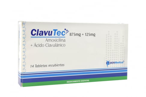 Clavutec 875 mg / 125 mg Caja x 14 Tabletas Rx2