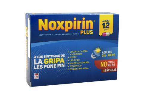 Noxpirin Plus 12 Horas Caja Con 12 Cápsulas