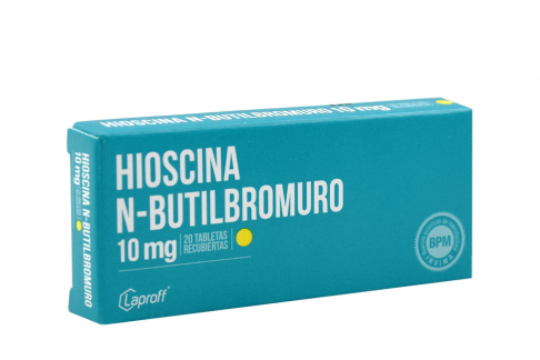 Hioscina Butil 10 mg Caja Con 20 Tabletas