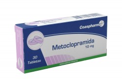 Metoclopramida 10 mg Caja Con 30 Tabletas Rx.