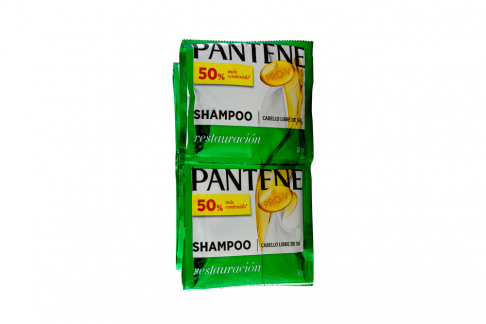Shampoo Para El Cabello Restauración Pantene Caja Con 12 Sobres